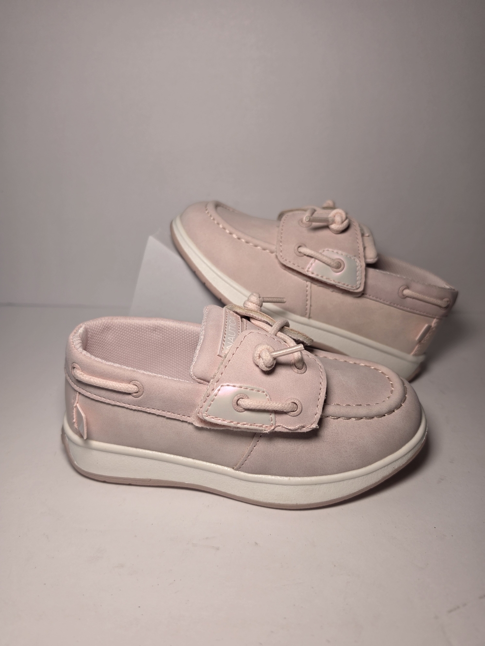 NWT Nautica Kids Moccasin Boat Shoes in Light Pink (Blush) Sz 10 Toddler